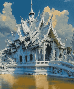 Wat Rong Khun Thailand Temple Diamond Painting