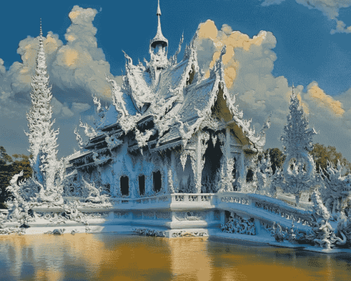 Wat Rong Khun Thailand Temple Diamond Painting