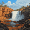 Waterfall Kakadu Landscape Diamond Painting