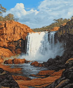 Waterfall Kakadu Landscape Diamond Painting