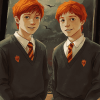 Weasley Twins Cartoon Diamond Painting