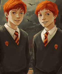 Weasley Twins Cartoon Diamond Painting