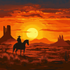 Western Desert Silhouette Diamond Painting