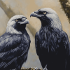 Western Jackdaw Bird Diamond Painting