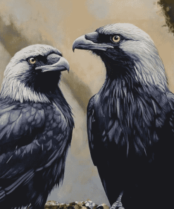 Western Jackdaw Bird Diamond Painting