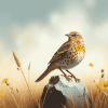 Western Meadowlark Bird Diamond Painting