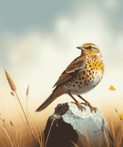 Western Meadowlark Bird Diamond Painting