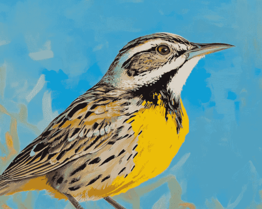 Western Meadowlark Birds Diamond Painting