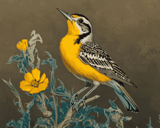 Western Meadowlark Diamond Painting