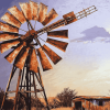 Western Windmill Landscape Diamond Painting