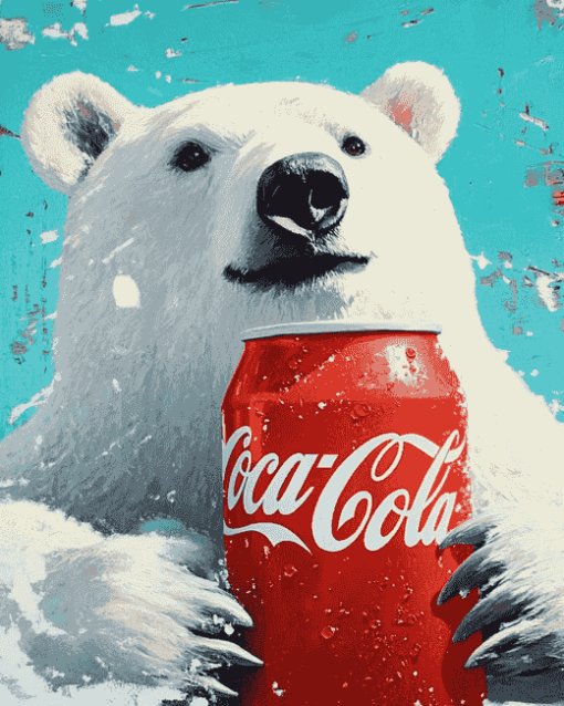 White Bear Coca Cola Diamond Painting