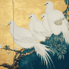 White Birds by Watanabe Shiko Diamond Painting