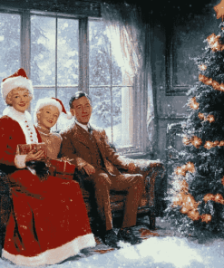 White Christmas Movie Scene Diamond Painting