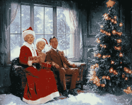 White Christmas Movie Scene Diamond Painting