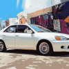 White Corolla Car Diamond Painting