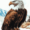 White Headed Eagle Animation Diamond Painting