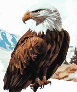 White Headed Eagle Animation Diamond Painting