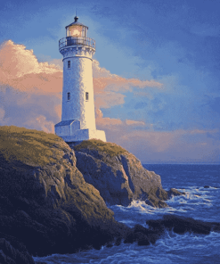 White Lighthouse Beacon Diamond Painting