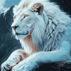 White Lion Wildlife Diamond Painting