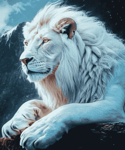 White Lion Wildlife Diamond Painting