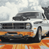 White Lowered Car Masterpiece Diamond Painting