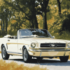 White Mustang Convertible Diamond Painting