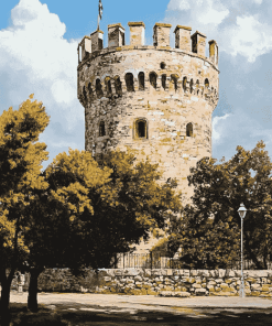 White Tower Greece Diamond Painting