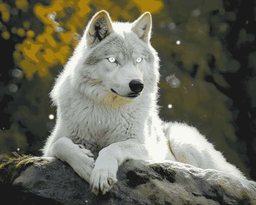 White Wolf Diamond Painting