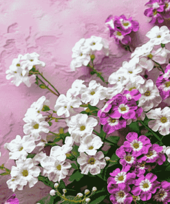 White and Purple Alyssum Blossoms Diamond Painting