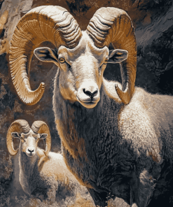 Wild Bighorn Sheep Diamond Painting