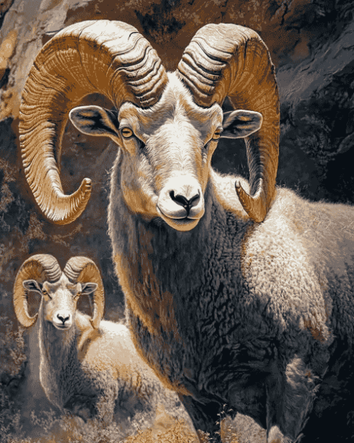 Wild Bighorn Sheep Diamond Painting