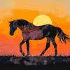 Wild Horse Silhouette Diamond Painting