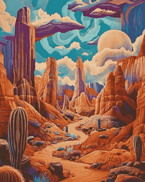 William Haskell Desert Fantasies Diamond Painting