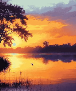 Willie Daniels Indian River Sunrise Diamond Painting