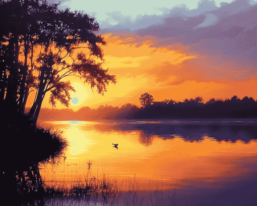 Willie Daniels Indian River Sunrise Diamond Painting