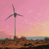 Wind Turbine Landscape Diamond Painting