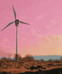 Wind Turbine Landscape Diamond Painting