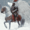 Winged Hussar Winter Scene Diamond Painting