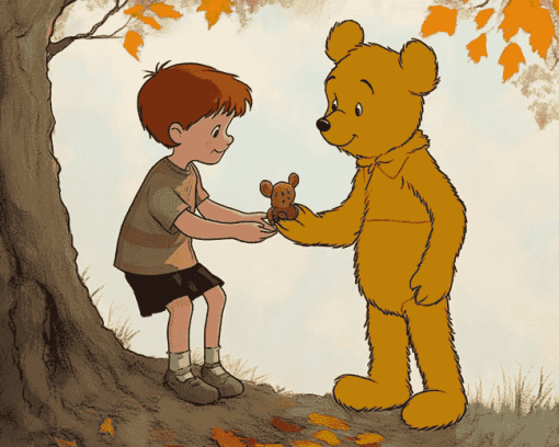 Winnie Bear Animation Diamond Painting