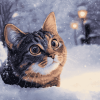 Winter Cat Diamond Painting