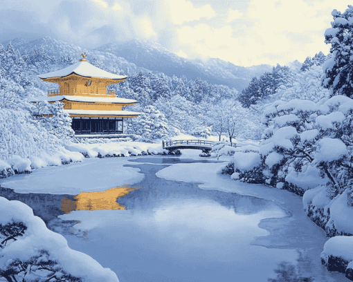 Winter Landscape of Japan Diamond Painting