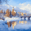 Winter Mountain Scenery London Diamond Painting