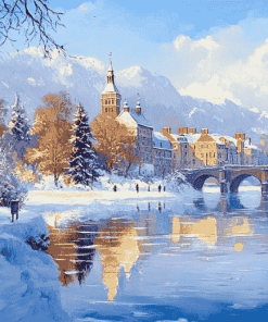 Winter Mountain Scenery London Diamond Painting