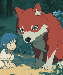 Wolf Children Anime Diamond Painting