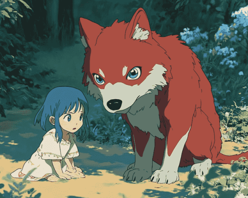 Wolf Children Anime Diamond Painting