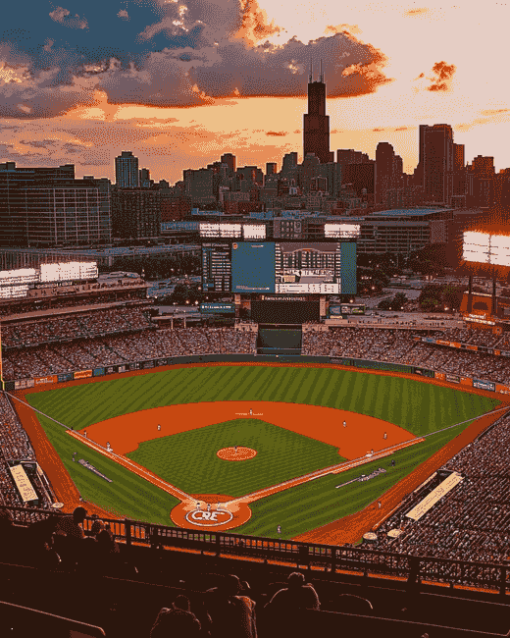 Wrigley Field Landscape Chicago Diamond Painting