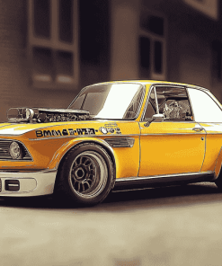 Yellow BMW E10 Car Diamond Painting