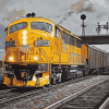 Yellow Diesel Engines Diamond Painting