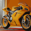 Yellow Ducati 999 Motorbikes Diamond Painting