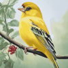 Yellow Finch Diamond Painting